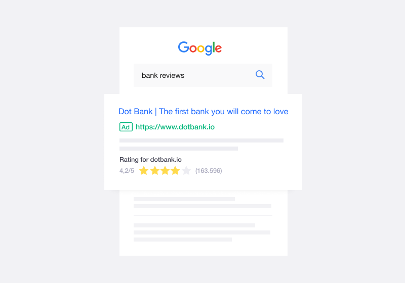 Trustpilot ratings on Google search - Review SEO