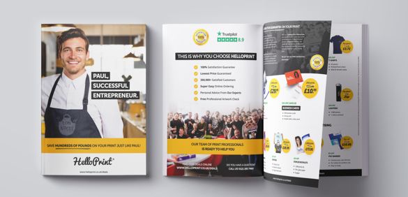 Le valutazioni di Trustpilot nella pubblicità inviata per posta immagine che mostra alcuni esempi di invio di pubblicità per posta con le valutazioni di Trustpilot