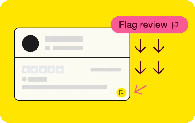 Flag and report reviews Yellow