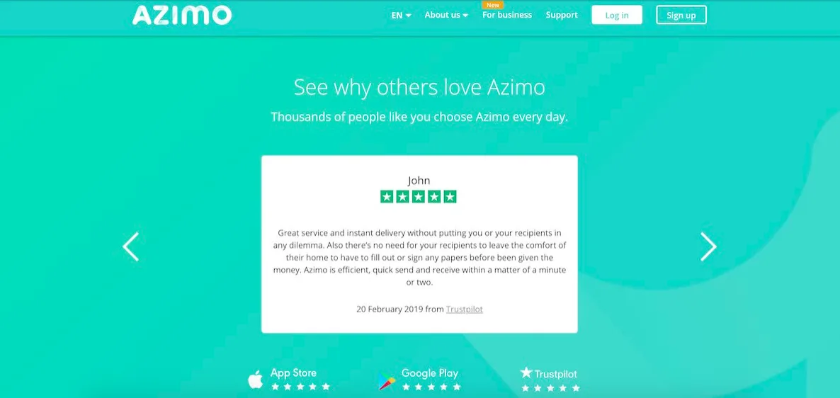 Azimo example