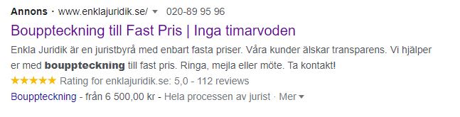 Enkla Juridik Google Sellers Ratings