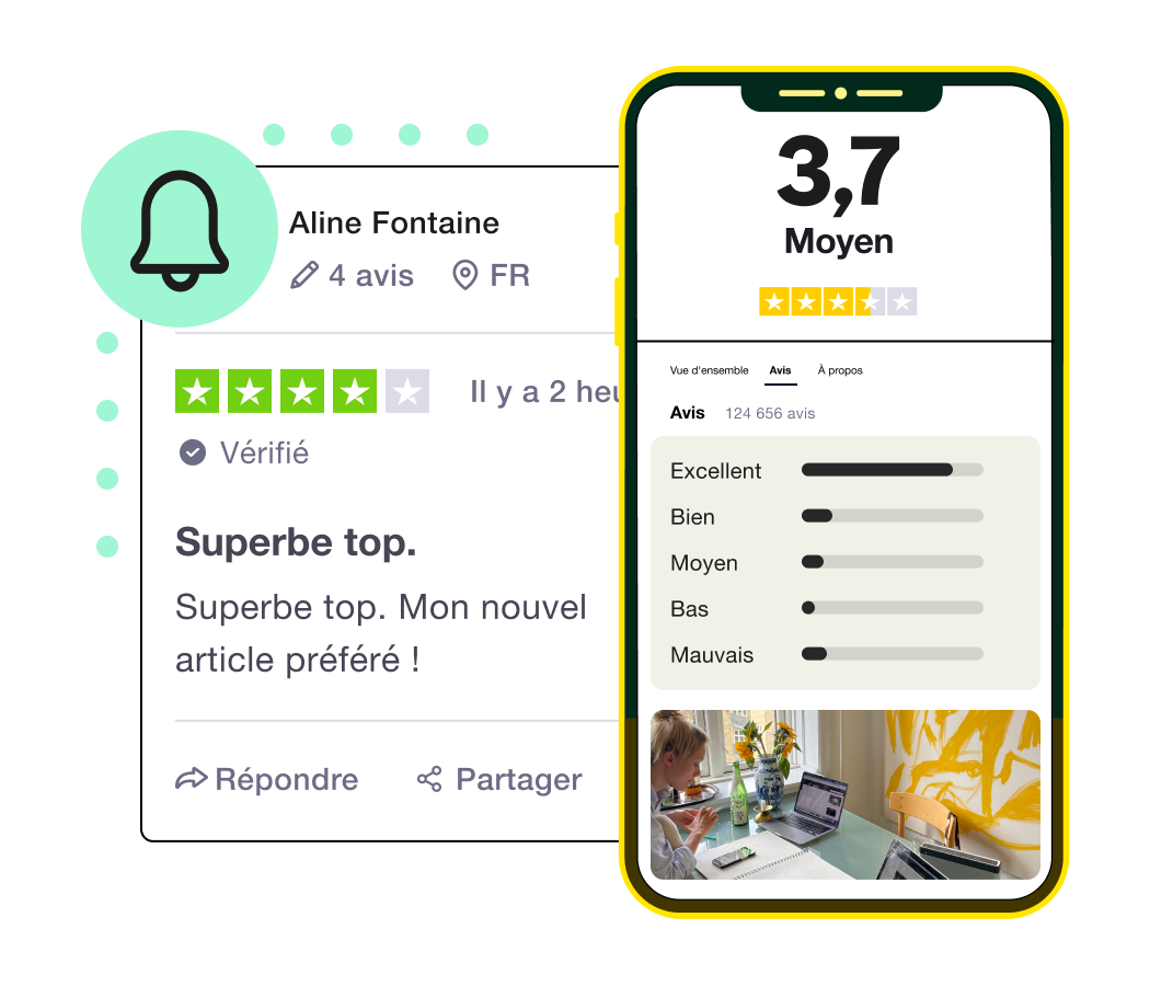 2-Easily manage all your reviews - Respond to reviews page - French