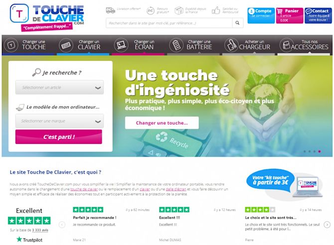 Screenshot website touche de clavier Image 1