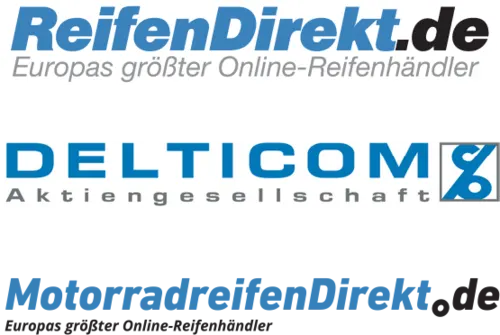 Logos+von+ReifenDirekt.de,+Delticom,+MotorradreifenDirekt
