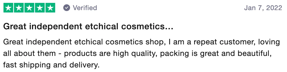 Review of VE Cosmetics