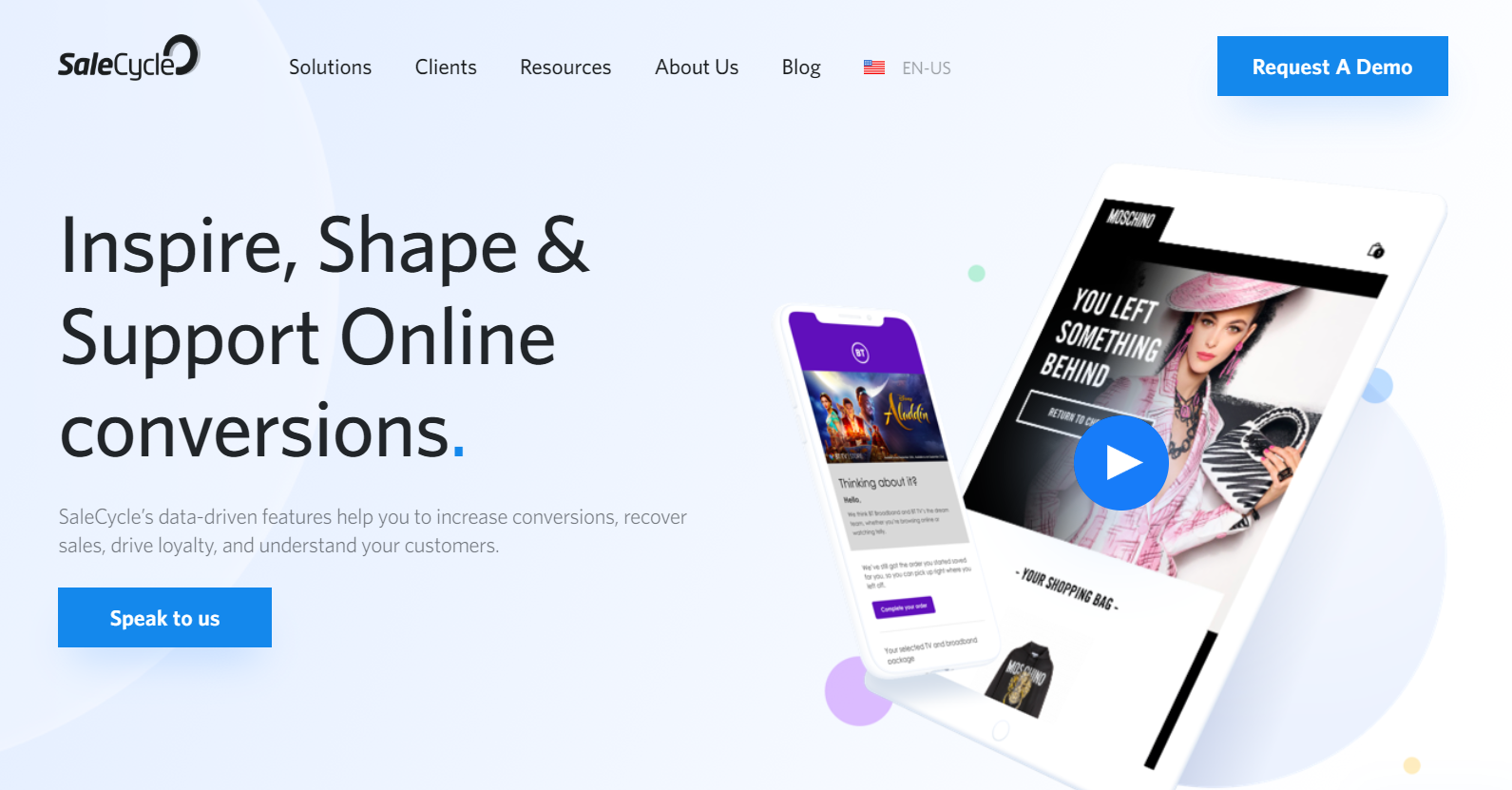 SaleCycle website screenshot