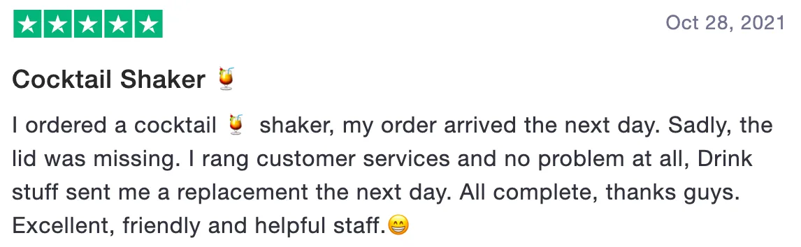 Review of Drinkstuff