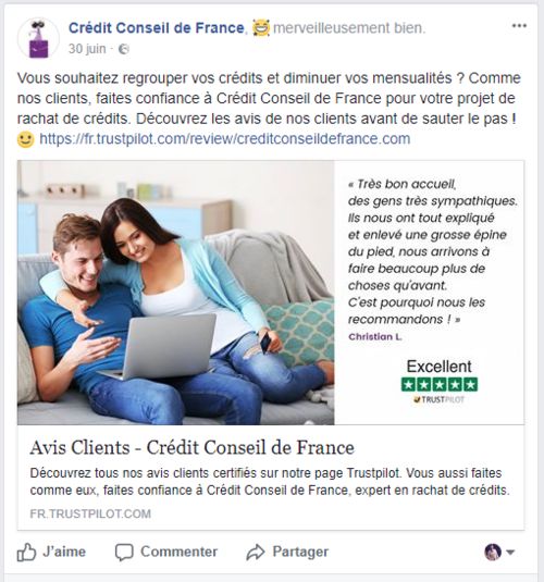 partage+avis+client+trustpilot+credit+conseil+de+france+facebook