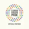 Copenhagen Pride logo with rainbow dots around the logo in a circular shape. Copenhagen Pride Official Partner Trustpilot