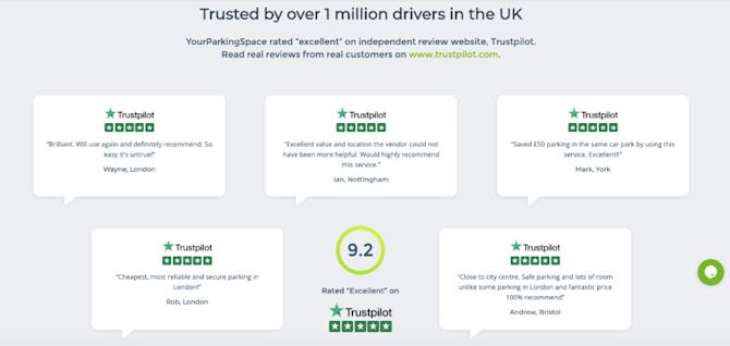 trustpilot reviews yourparkingspace