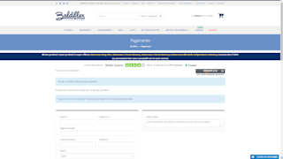 screenshot della pagina del pagamento del sito di Baldiflex
