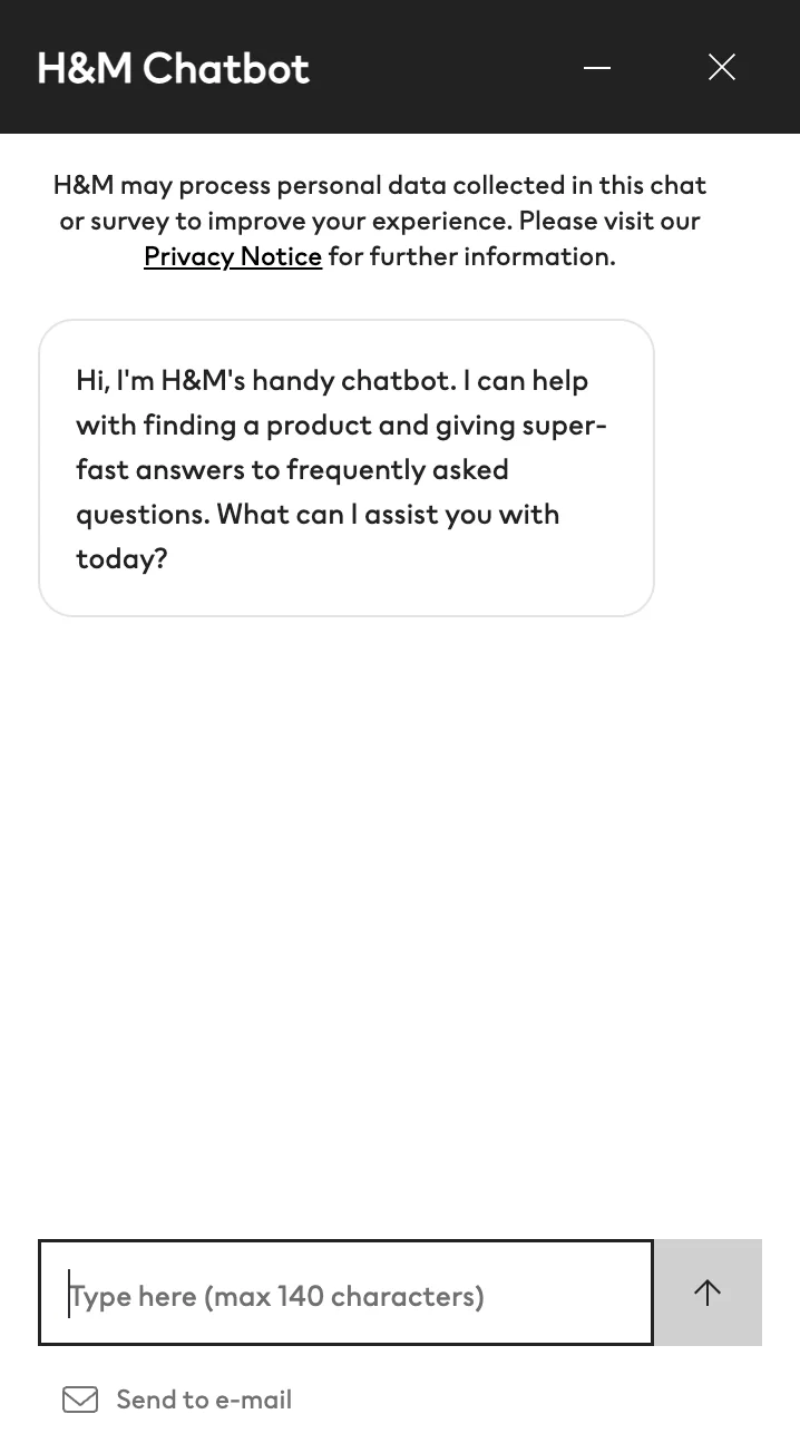 H&M online chat