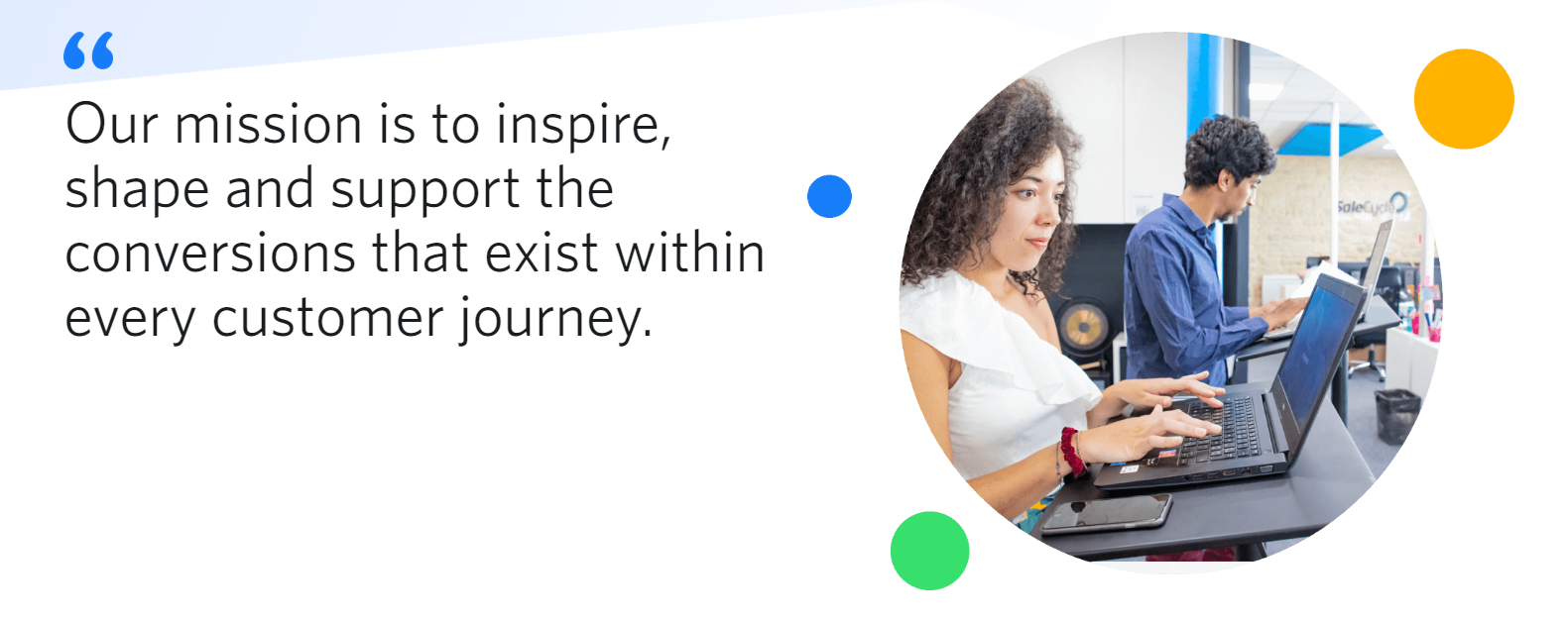 SalesCycle website screenshot quote