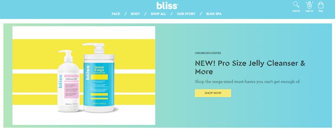 Home page of Bliss.com Bliss home page