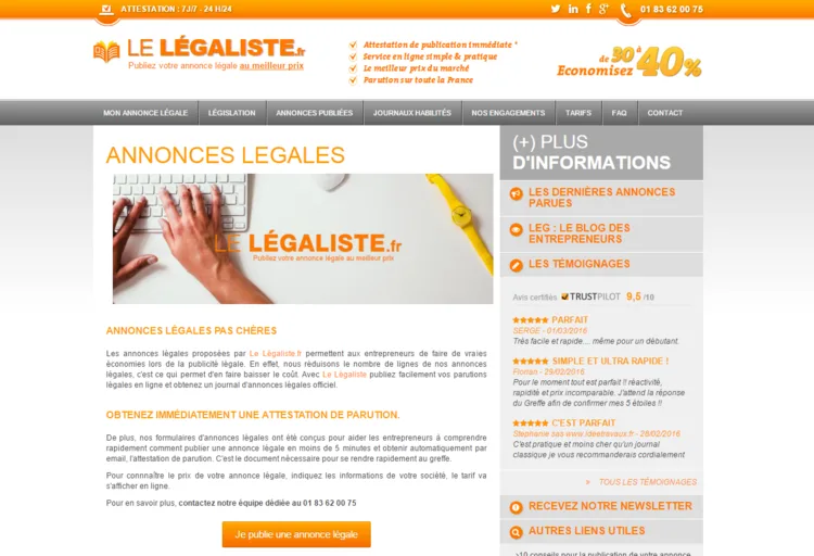 site web le legaliste
