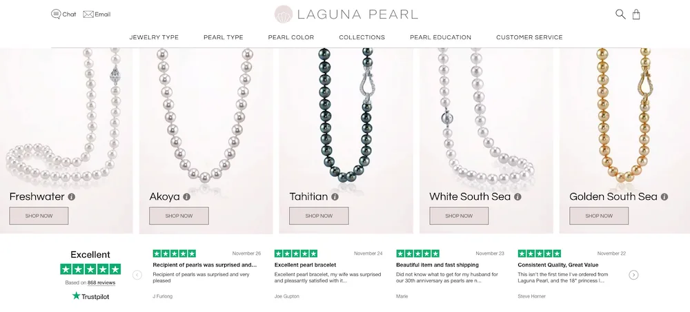 Laguna Pearl Features Reviews on Website