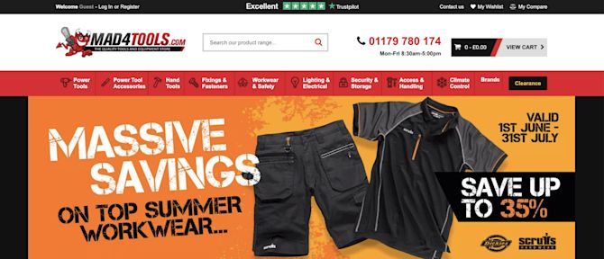 Mad4Tools.com customer experience