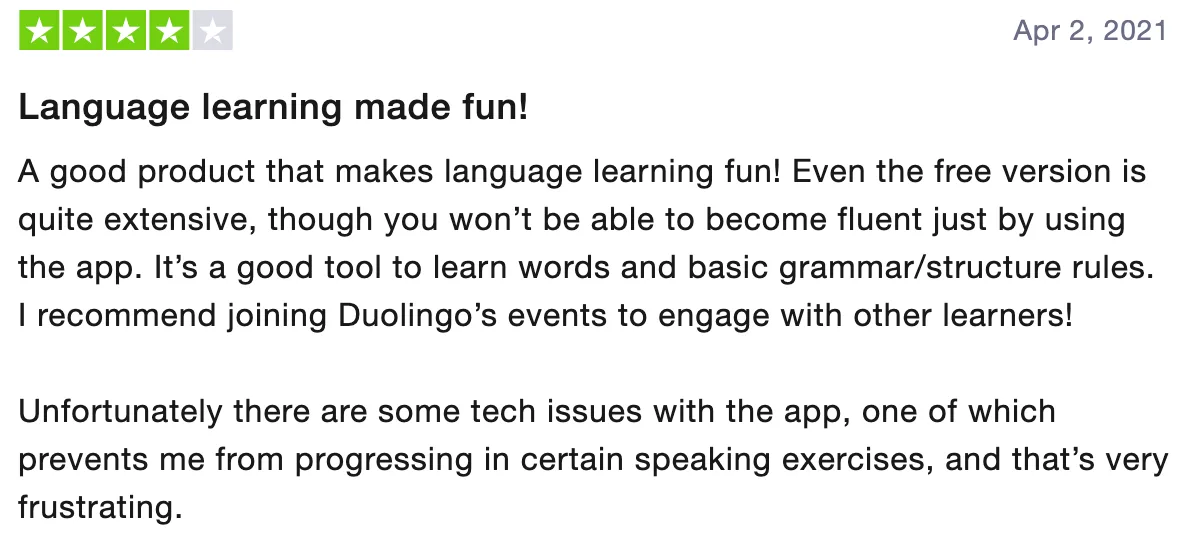 Review of Duolingo