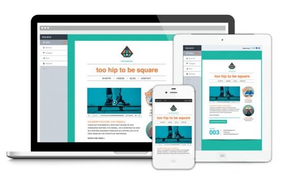 Example of mobile-friendly and responsive emails