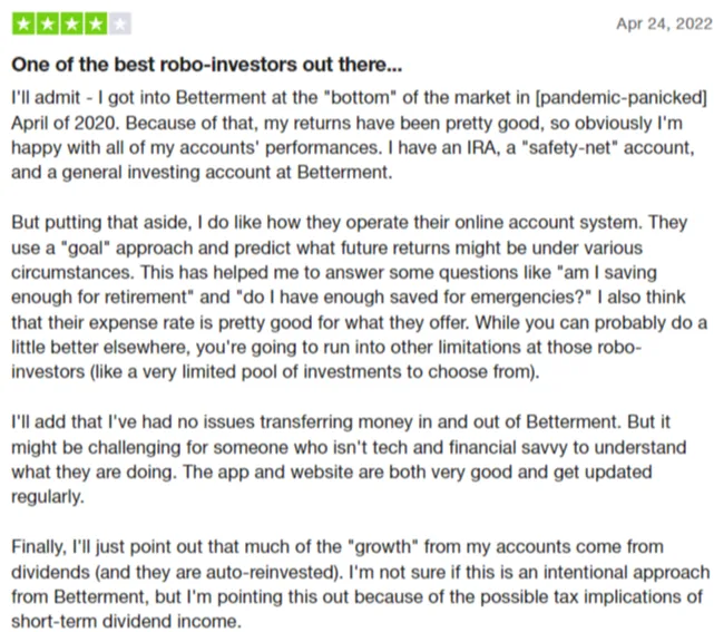 Review of Betterment