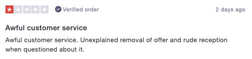 Bad review example