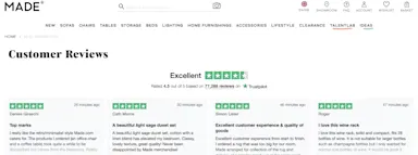 Made.com and Trustpilot reviews Made.com and Trustpilot reviews
