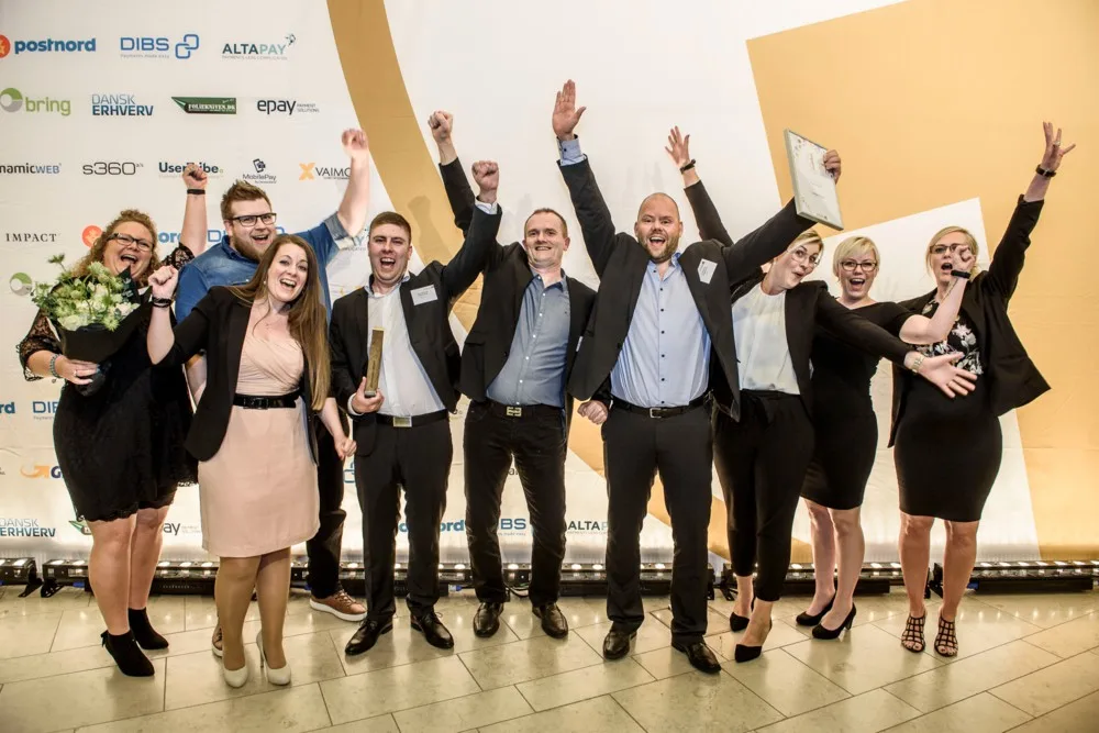 Foto des Cykelpartner-Teams nach Entgegennahme der Auszeichnung „Kundenliebling“