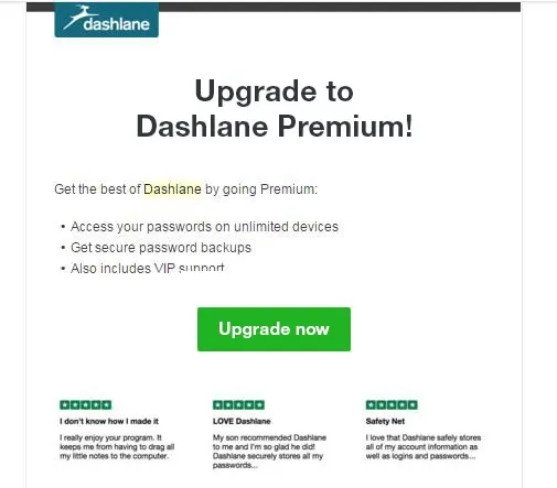 upgrade to dashlane premium