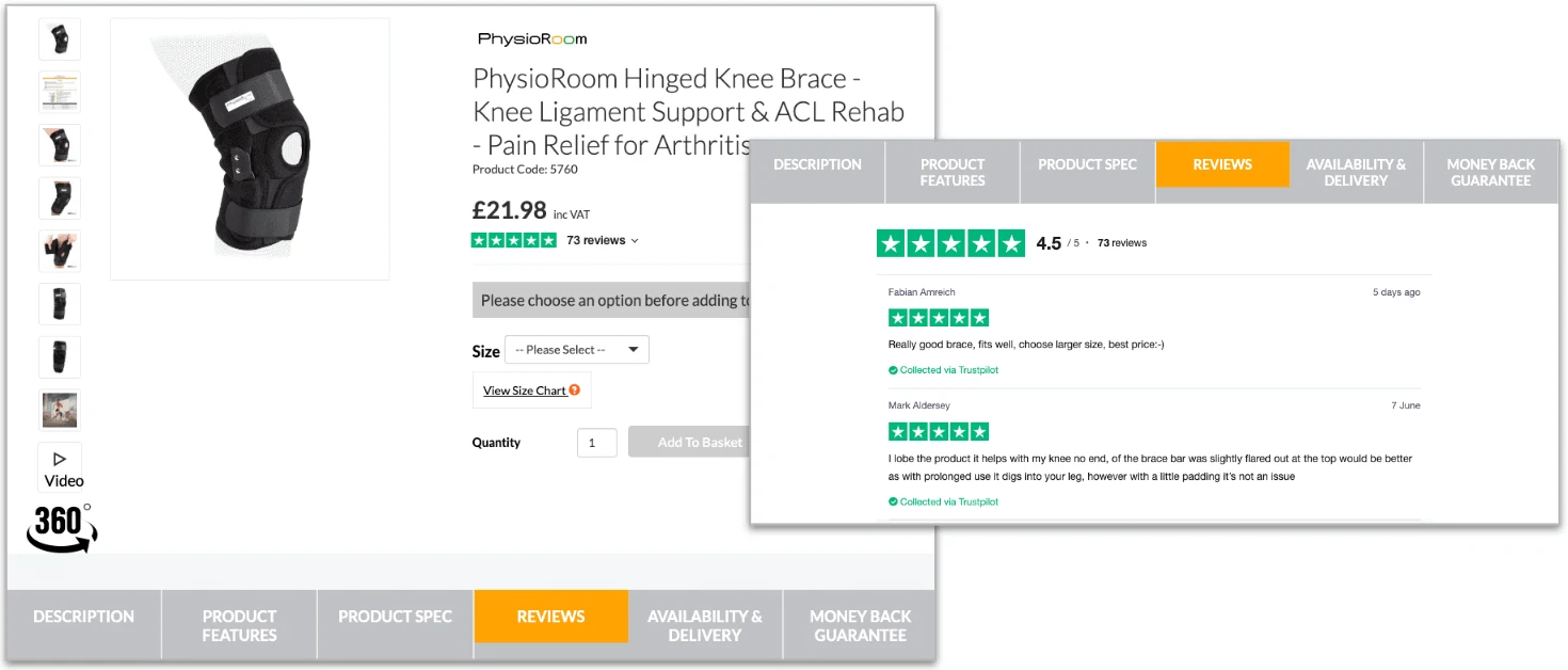 PhysioRoom Product Reviews case study hero image