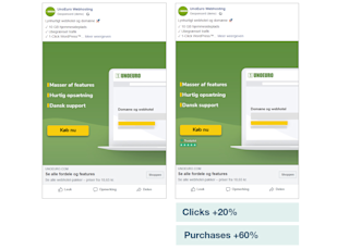 UnoEuro social proof on ads