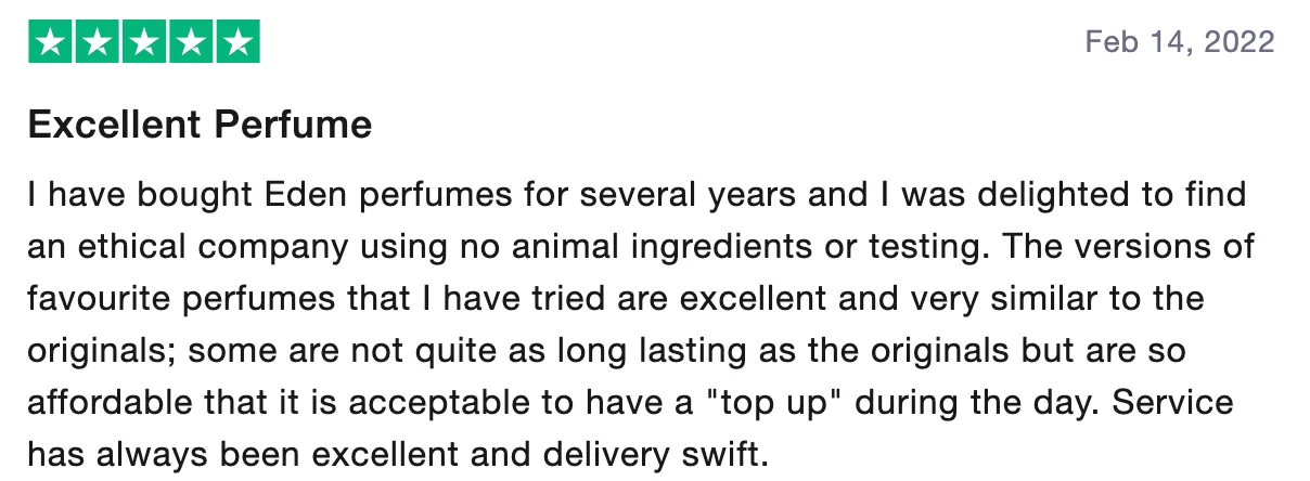 Review of Eden Perfumes