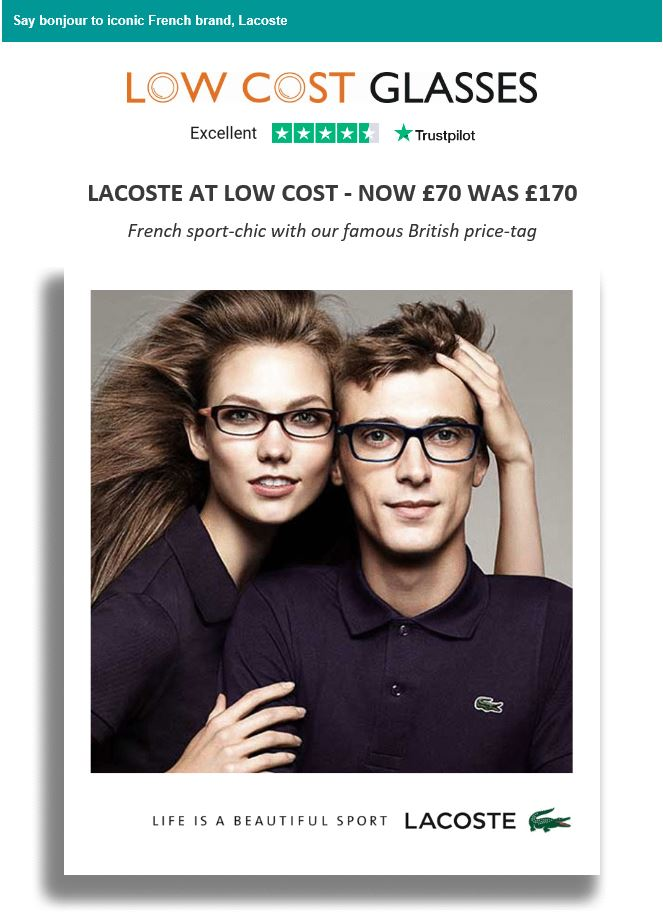 Low cost glasses email Trustpilot