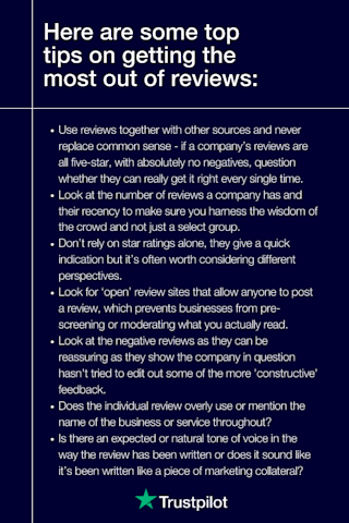 Tips on getting the most out of reviews