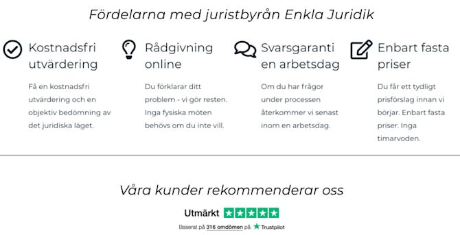 Enkla Juridik widget