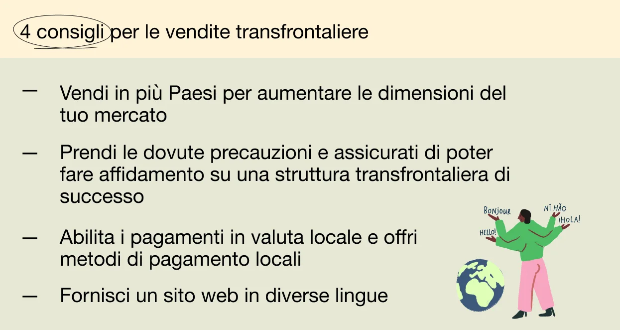 4 consigli per le vendite transfrontaliere