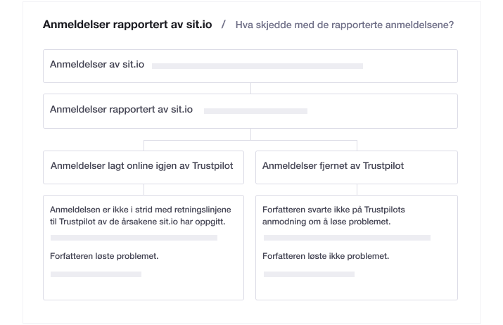 Illustration of Trustpilot's transparent flagging feature NO - Transparent flagging