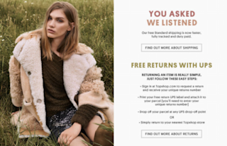 topshop customer centric