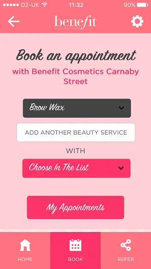 Benefit offline appointment online booking