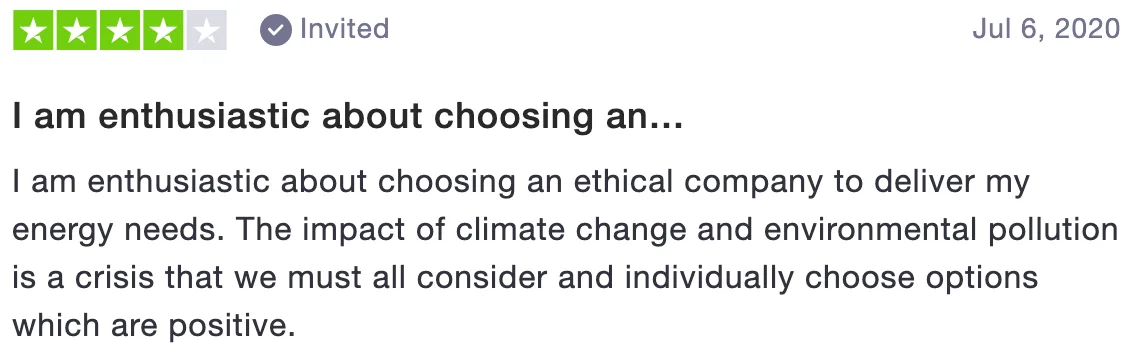 Review of Good Energy: I am enthusiastic about choosing an ethical company to deliver my energy needs (4 stars)