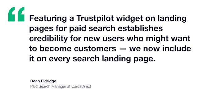 CardsDirect x Trustpilot Testimonial - Dean Eldridge