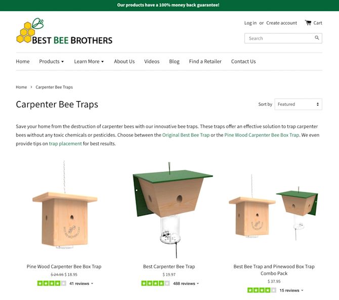 Best bee brothers screenshot of the website BBB Website Product Reviews (1)