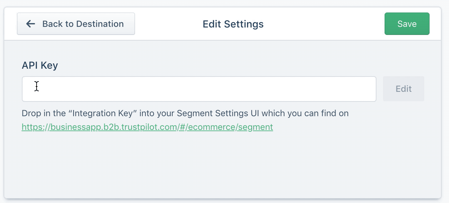 trustpilot settings segment integration