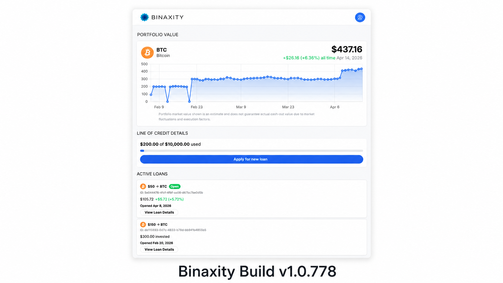 Binaxity v1.0.778 Is Live With Aggregated Portfolio Dashboard