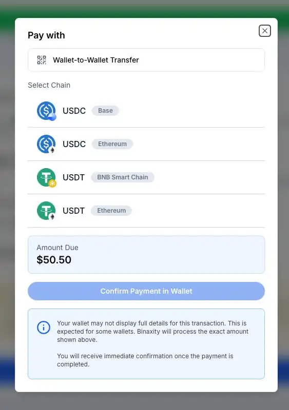 Binaxity v1.0.829 Is Live with USDT Payment Support