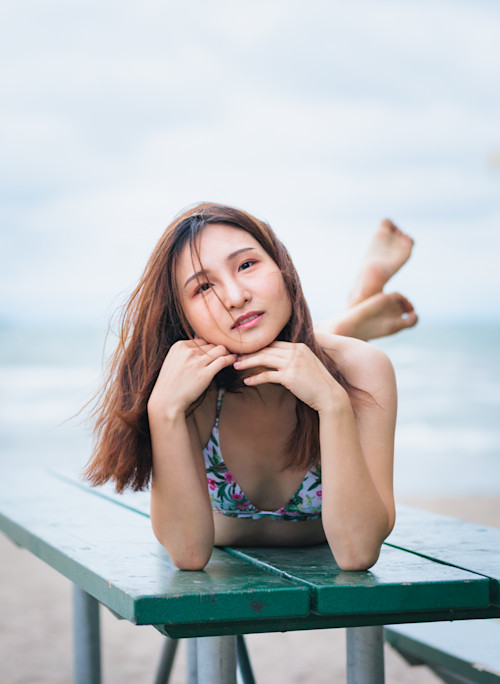 Cute girl at the beach 2