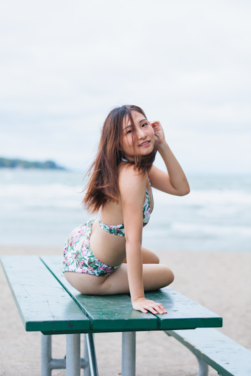 Cute girl at the beach 1