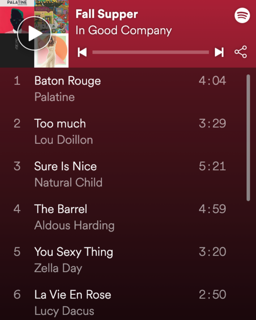 Fall Supper Playlist from In Good Company