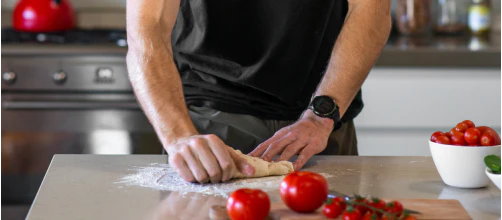 Man cooking in a kitchen