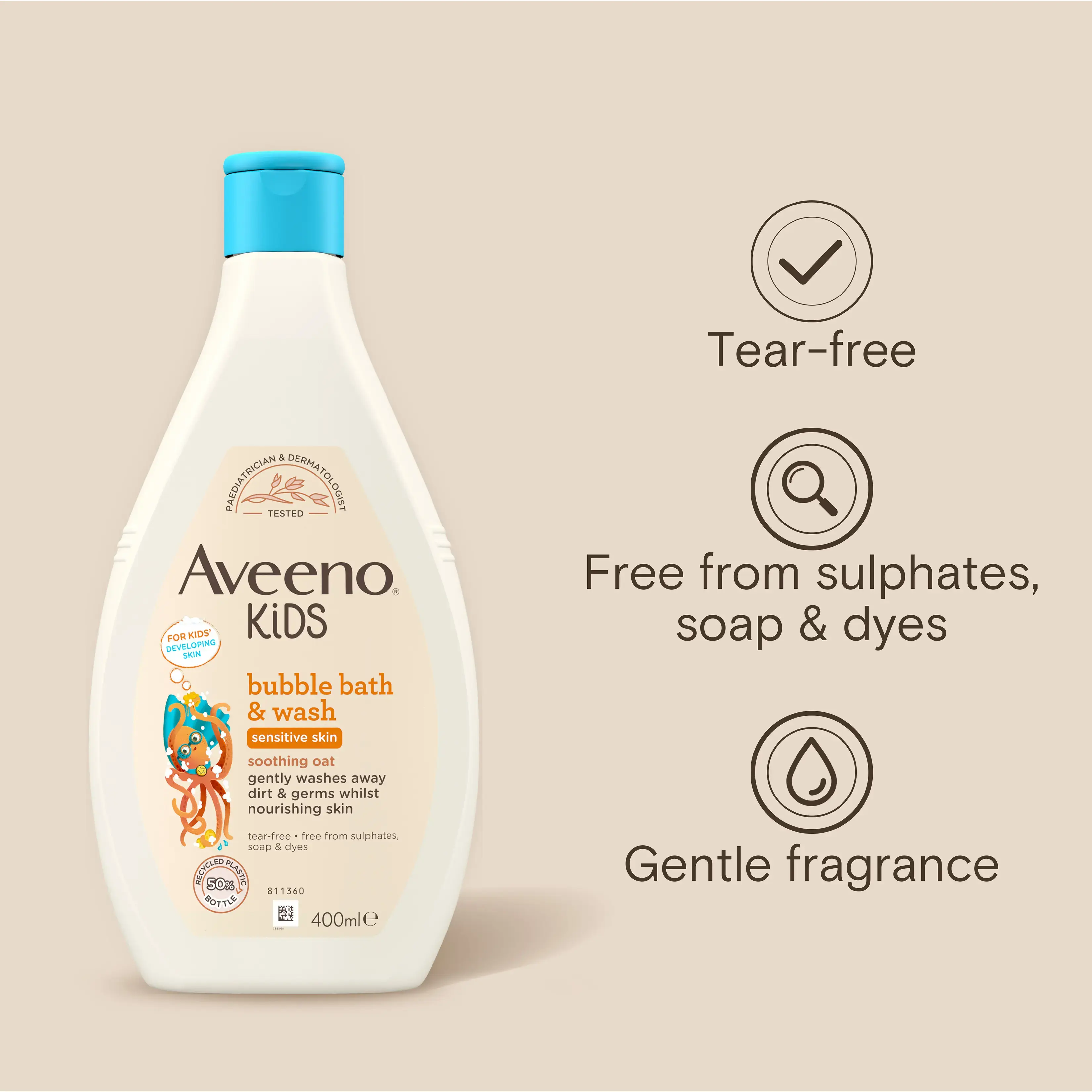 AVEENO® Kids Bubble Bath & Wash 400ml