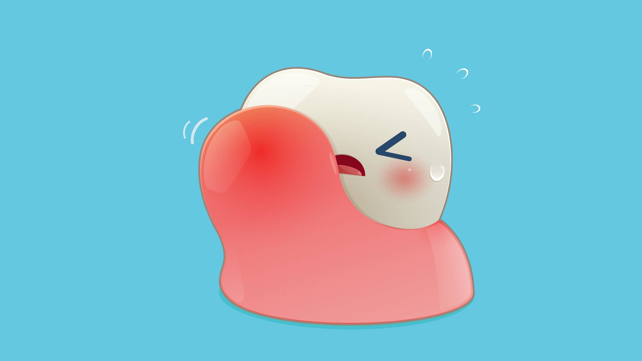 swollen gums animated image